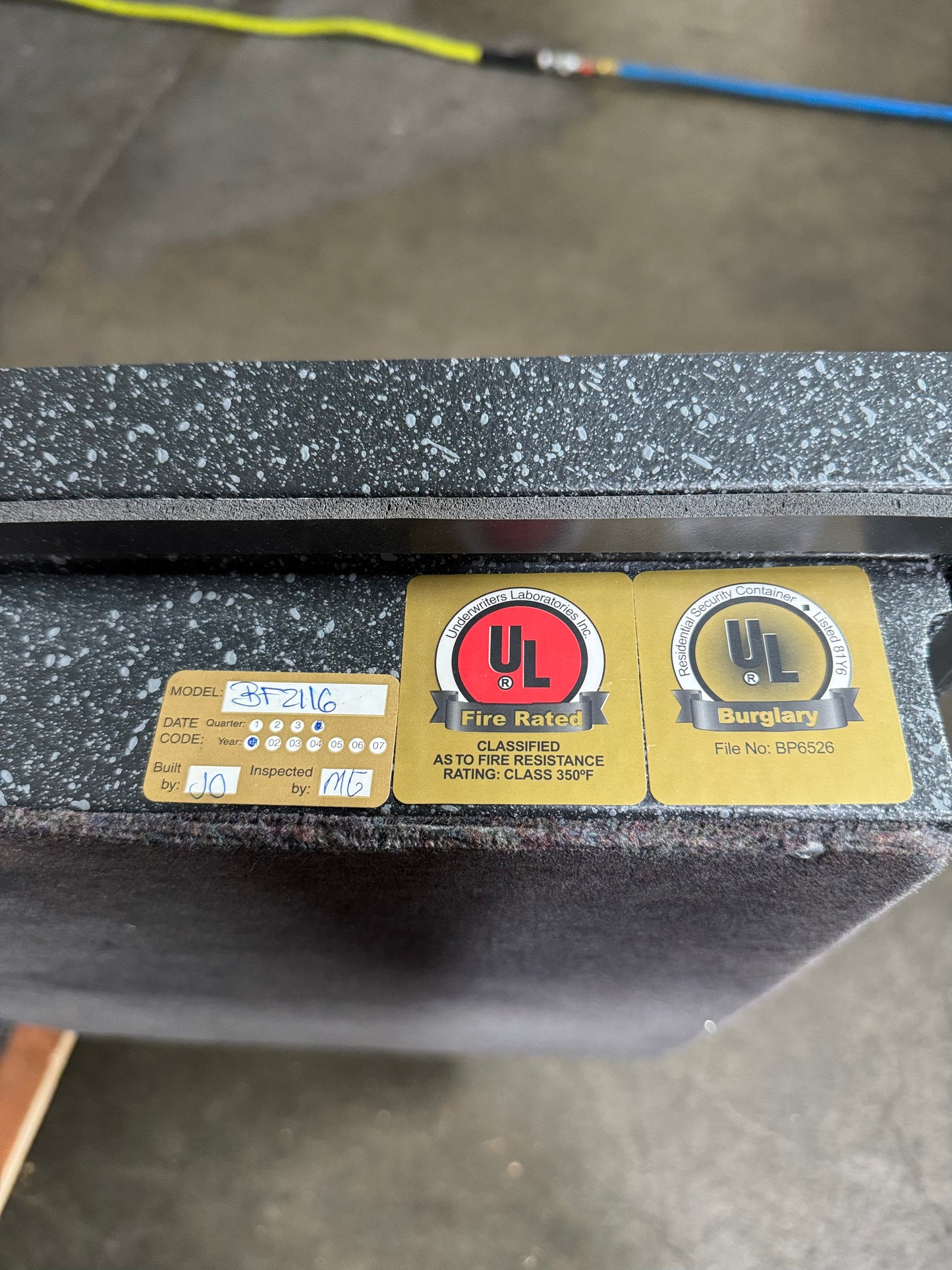 AMSEC BF2116 UL Listed Fire Rated Burglary Safe - California Safe & Lock